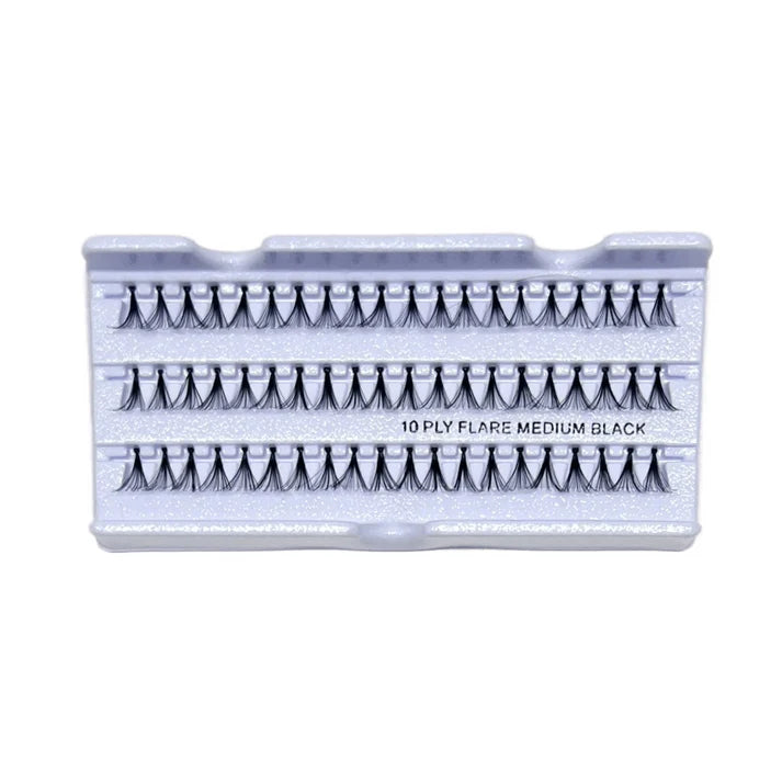 Indonesia 10 Ply Flare Medium Black Lashes (100 pcs)