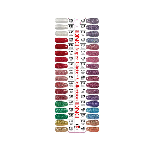 DND DUO SUPER GLITTER COLLECTION SET (36 colors) + FREE Color chart